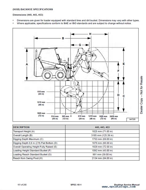 bobcat backhoe attachment specs